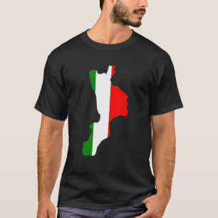 Italiaanse vlag in Calabria, omtrek Calabria T-shirt
