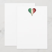 Italiaanse vlag in een hart kaart (Voorkant / Achterkant)