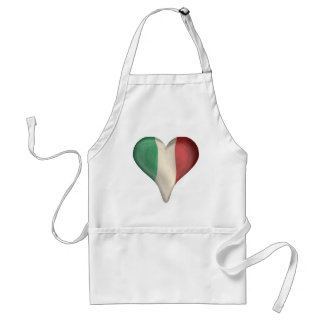 Italiaanse vlag in een hart standaard schort