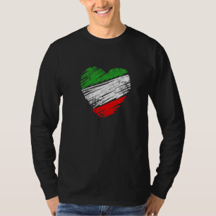 Italiaanse vlag in hartvorm een Italiaans idee T-shirt