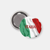 Italiaanse vlag "Italia" Koelkast Magneet (Voorkant / Achterkant)