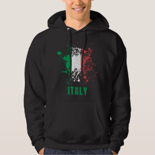 Italiaanse vlag Italiaanse retroactieve  Waterverv Hoodie