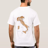 Italiaanse vlag + kaart + tekst T-shirt (Achterkant)