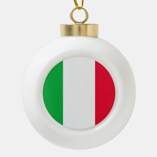 Italiaanse vlag keramische bal ornament (Voorkant)