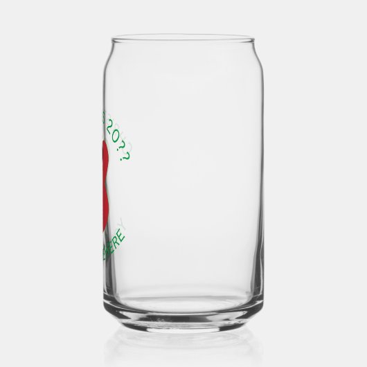 Italiaanse vlag kerst engel gepersonaliseerd blikvorm glas (Links)