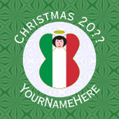 Italiaanse vlag kerst engel gepersonaliseerd magneet