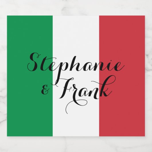 Italiaanse vlag kleuren bruiloft bier etiket (Enkel label)