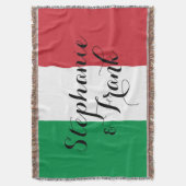 Italiaanse vlag kleuren bruiloft deken (Voorkant Verticaal)