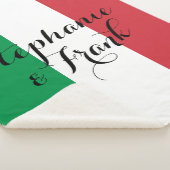 Italiaanse vlag kleuren bruiloft sherpa deken (3/4)