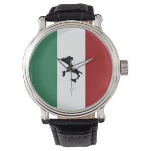 Italiaanse vlag & laars horloge