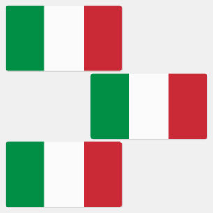 Italiaanse vlag labels