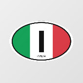 Italiaanse vlag landcode ovale vinyl auto raamsticker (Vel)