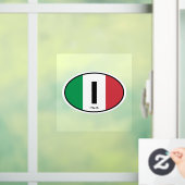Italiaanse vlag landcode ovale vinyl auto raamsticker (Huis)