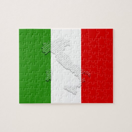 Italiaanse vlag legpuzzel (Horizontaal)