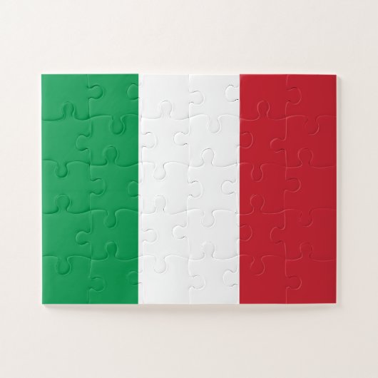 Italiaanse vlag legpuzzel (Horizontaal)