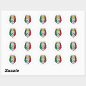 Italiaanse vlag Lion King Ronde Sticker (Vel)