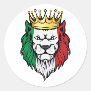 Italiaanse vlag Lion King Ronde Sticker