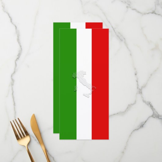 Italiaanse vlag menu (Voorkant / Achterkant in situ)