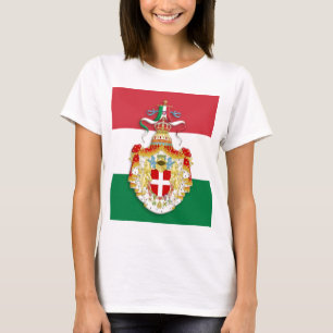 Italiaanse vlag met insignes van het Koninkrijk It T-shirt
