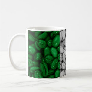 Italiaanse vlag met koffie koffiemok