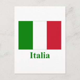 Italiaanse vlag met naam in het Italiaans Briefkaart