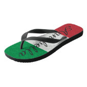 Italiaanse vlag met persoonlijke Damask Teenslippers (Schuin)