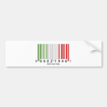 Italiaanse vlag met streepjescode