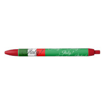 Italiaanse vlag met vlagkleuren & witte elegante t