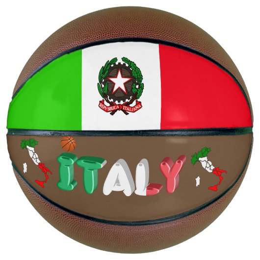 Italiaanse vlag mini basketbal (Voorkant)