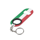 Italiaanse vlag mini flessenopener (Achterkant Gekanteld)