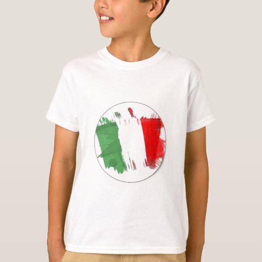 Italiaanse vlag Mode T-shirt (Voorkant)