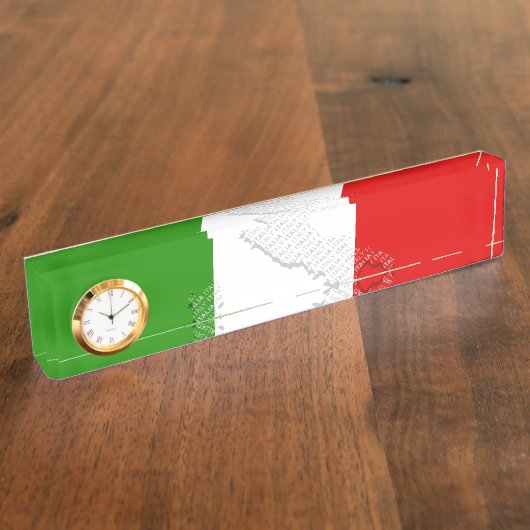 Italiaanse vlag naambordje (Zijkant)