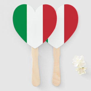 Italiaanse vlag op de Italiaanse huwelijksfeestdag Handwaaier