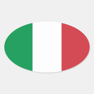 Italiaanse vlag ovale sticker