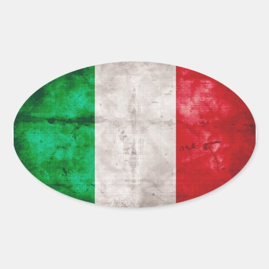 Italiaanse vlag ovale sticker (Voorkant)