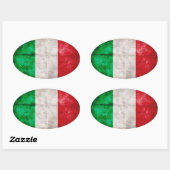 Italiaanse vlag ovale sticker (Vel)