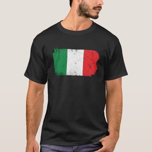 Italiaanse vlag over Pennsylvania T-shirt (Voorkant)