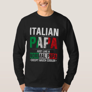 Italiaanse vlag : Papa Happy Fathers Dag geprezen T-shirt