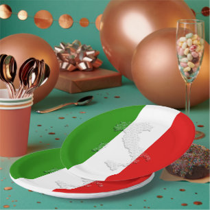 Italiaanse vlag papieren bordje