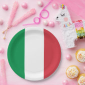 Italiaanse vlag papieren bordje (Feest)