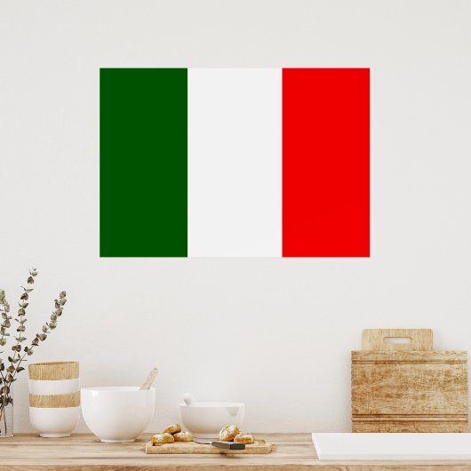 Italiaanse vlag poster (Keuken)