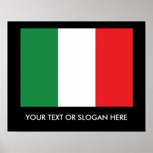 Italiaanse vlag poster