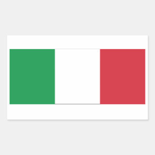 Italiaanse vlag rechthoekige sticker