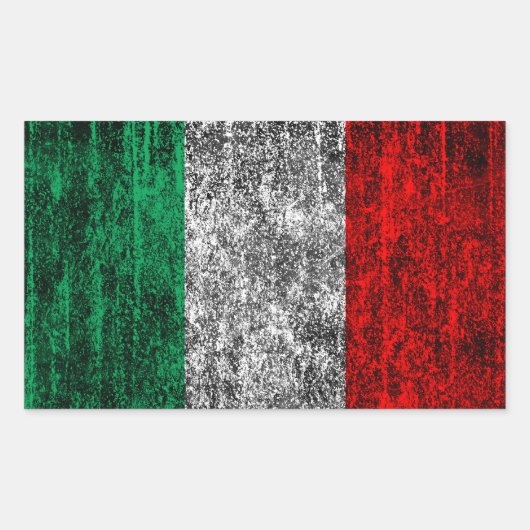italiaanse vlag rechthoekige sticker (Voorkant)