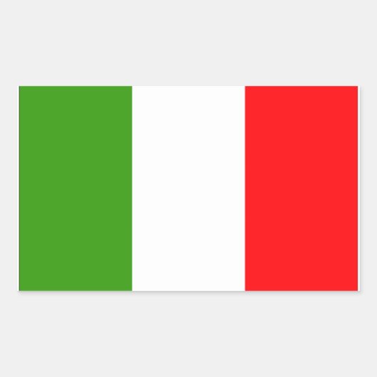 Italiaanse vlag rechthoekige sticker (Voorkant)