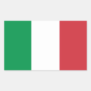 Italiaanse vlag rechthoekige sticker