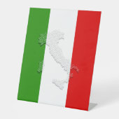 Italiaanse vlag reclamebord met voetstuk (Voorkant)