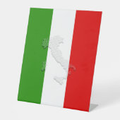 Italiaanse vlag reclamebord met voetstuk (Voorkant)