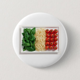 Italiaanse vlag ronde button 5,7 cm