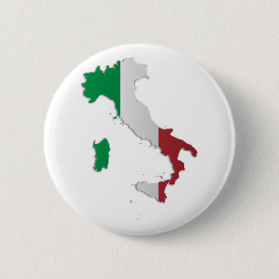 Italiaanse vlag ronde button 5,7 cm